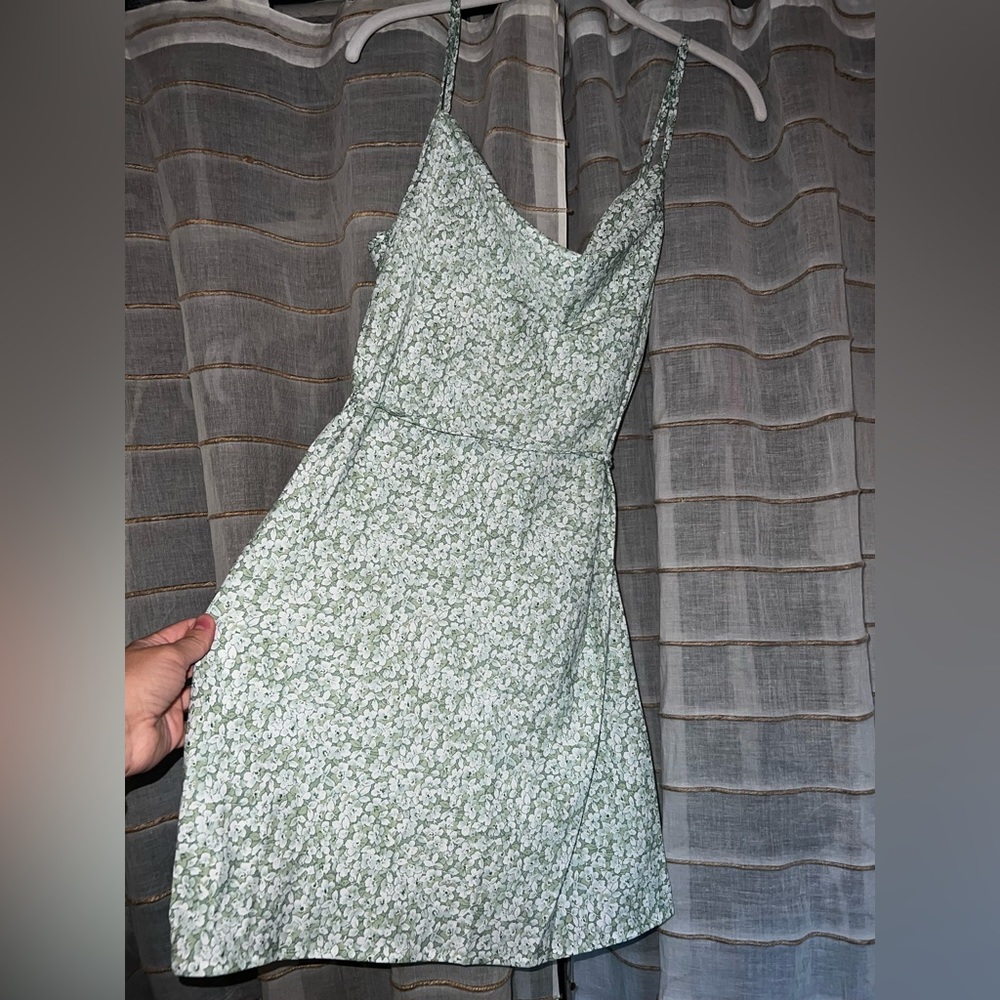 Green floral SHEIN mini dress
